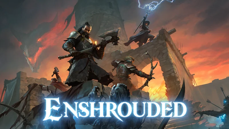 『Enshrouded』のキャラクターたちが描かれたメインキービジュアル