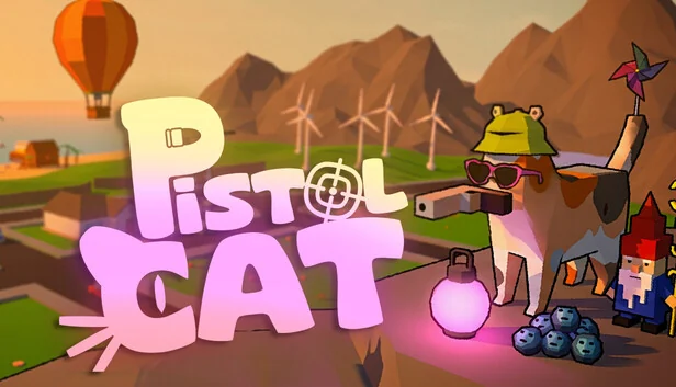銃を持ったネコが描かれた『Pistol Cat』のキービジュアル