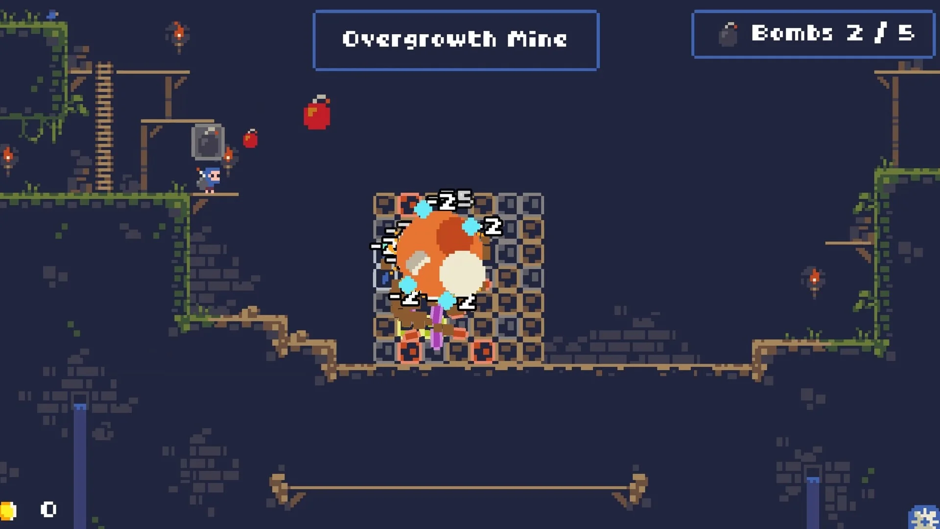 ゲームプレイ画面（Overgrowth Mine） 1