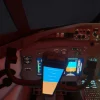 画像1と類似した航空機の操縦席。操縦桿と計器パネル