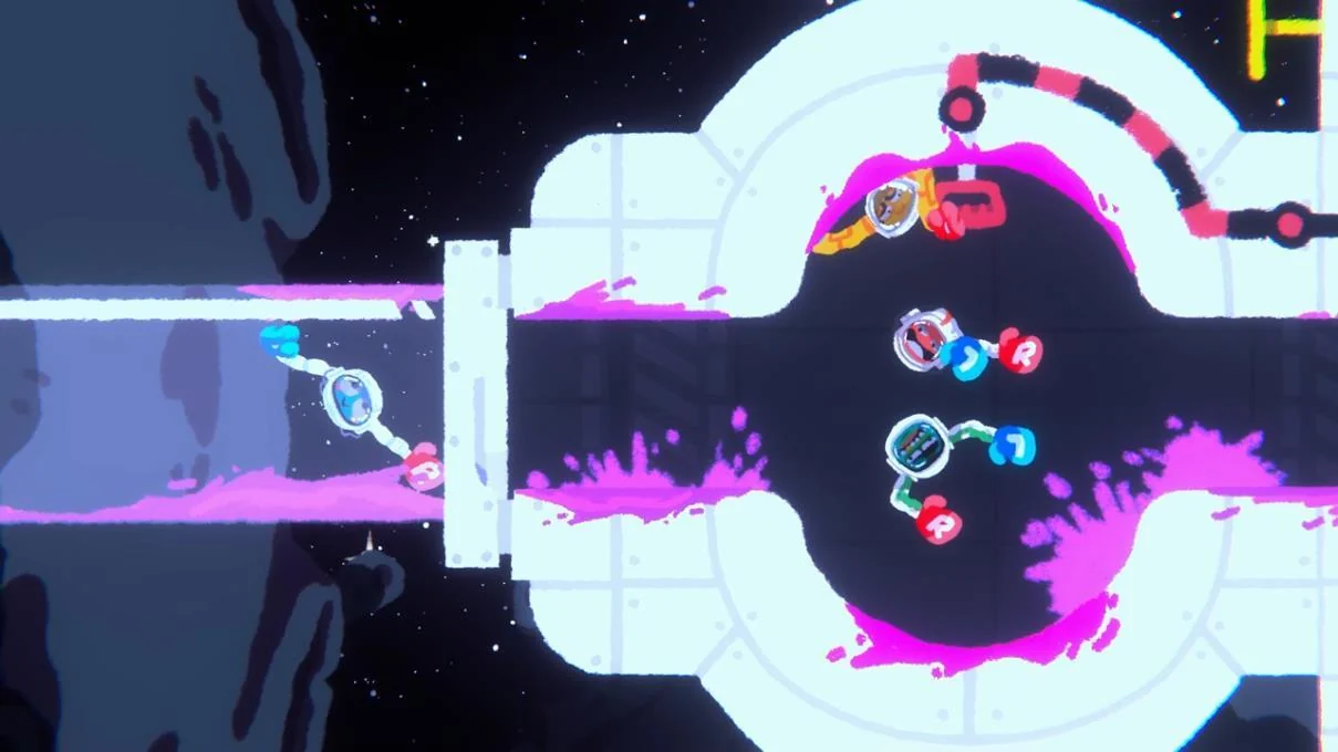 『Heave Ho 2』ゲームプレイ画面(宇宙ステージ)