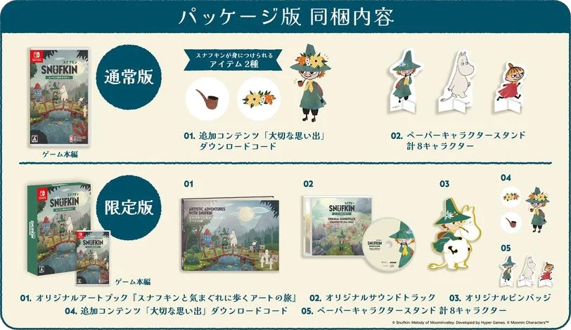 『スナフキン：ムーミン谷のメロディ』パッケージ版同梱物
