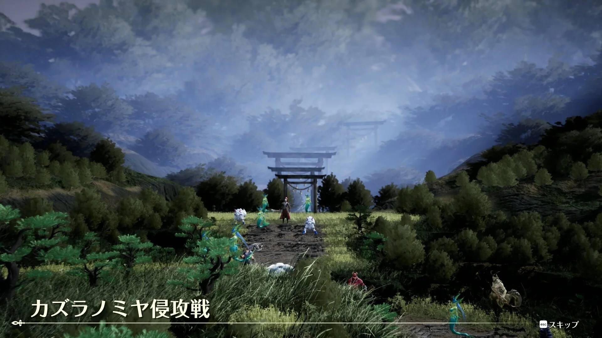 カズラノミヤ侵攻戦のゲーム画面