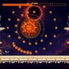 HELIJONのボス戦で、中央に太陽の顔と周囲に弾が見えるゲーム画面