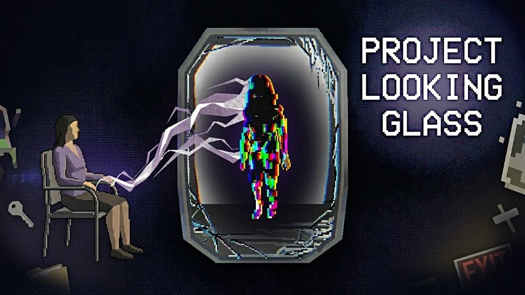 『Project Looking Glass』のキービジュアル。鏡に向かう女性とグリッチした人影