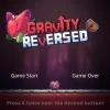 『重力反転された(Gravity Reversed)』のタイトル画面。ピクセルアートのロゴとキャラクター