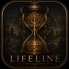 砂時計と黄金の大樹を描いた、ブラウザゲーム「LIFELINE」のキービジュアル