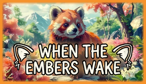 レッサーパンダと自然を背景にした『When the Embers Wake』のキービジュアル