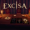 降霊テーブルにタロットとダイスが並ぶ『EXCISA』のキービジュアル