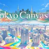『Tokyo Canvas』のタイトルと、絵の具で彩られる白い東京の街並みを描いたキービジュアル