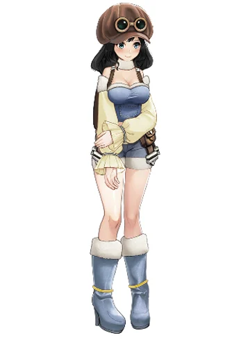 『Clearing Blade』Nintendo eShop用キャラクターアート。ゴーグル帽をかぶった女性キャラクター