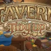 散らかった中世の酒場を背景にした『Tavern: Tidy Up』のキービジュアル