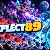 REFLECT89のキービジュアル。タイトルロゴと岩のボス、赤い敵、青いシールドキャラ