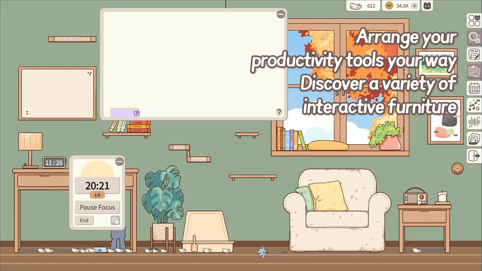 Meow Time: cozy cat room Steamスクリーンショット5