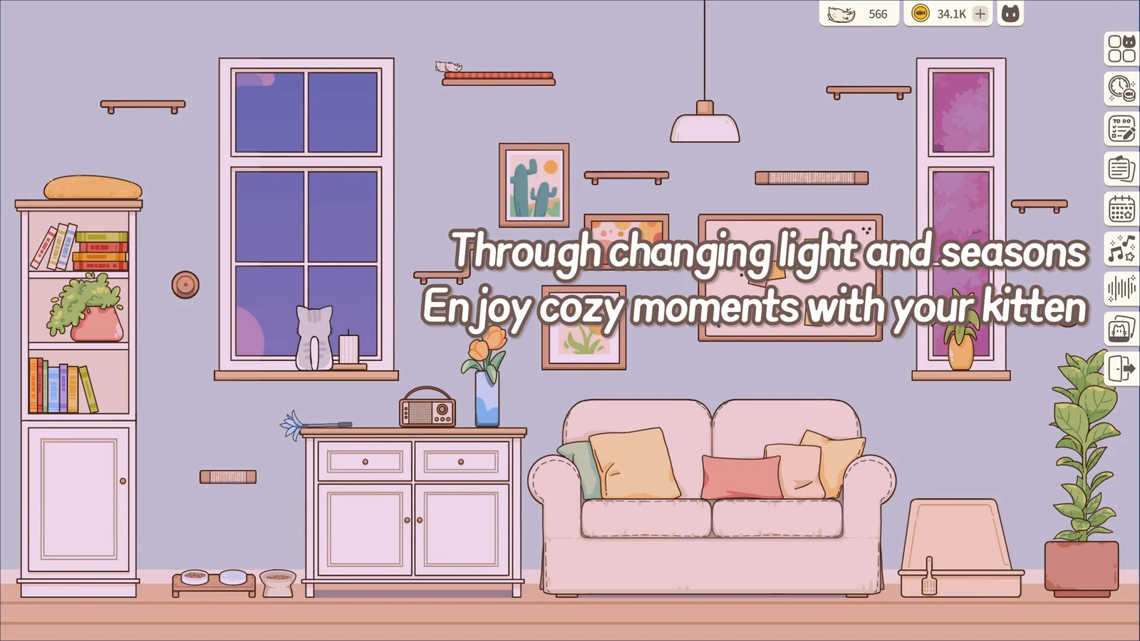 Meow Time: cozy cat room Steamスクリーンショット7